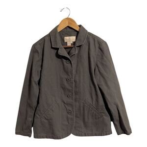 The Territory Ahead Cotton Button Front Jacket Blazer Women's Size Medium S